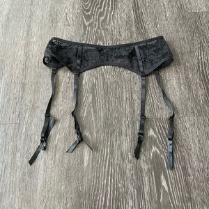 Black lace garter belt